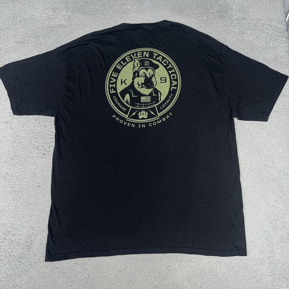 5.11 Tactical K9 Do Not Pet T Shirt Men's 2XL XXL Black Proven Combat 2-Side Tee